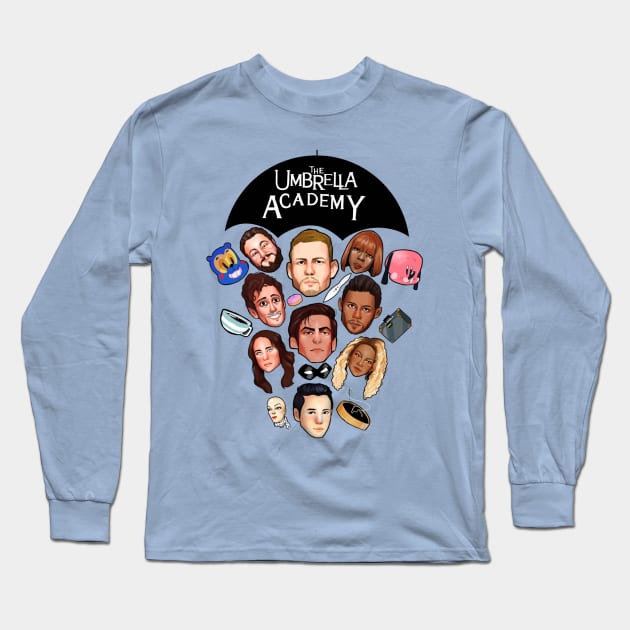 Umbrella Academy Long Sleeve T-Shirt by parkinart